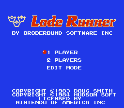 Lode Runner title screenshot